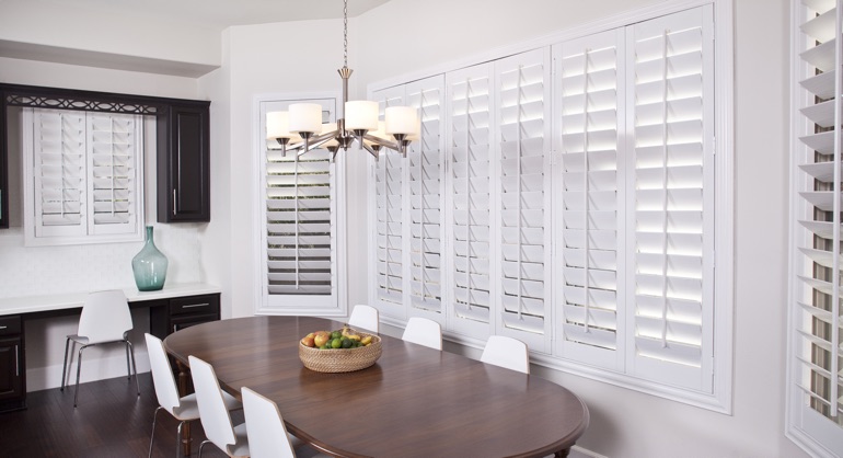 white shutters in Phoenix kitchen